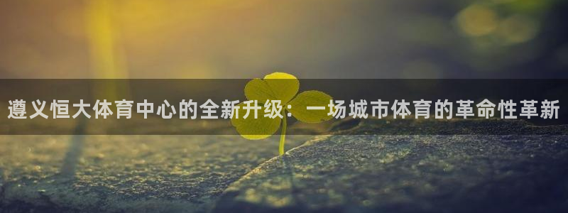 杏彩xc代理注册官网入口：遵义恒大体育中心的全新升级：一场城市体育的革命性革新